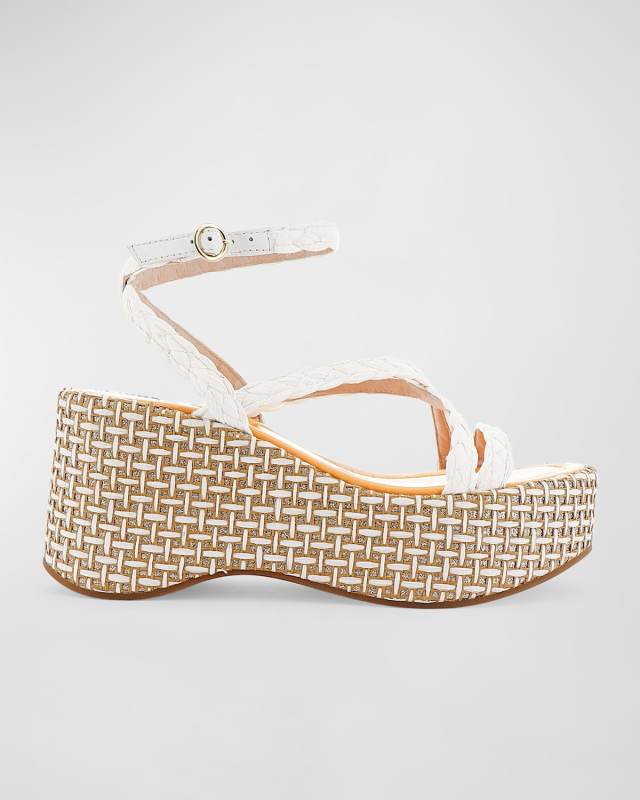 Miranda Flatform Raffia Sandals