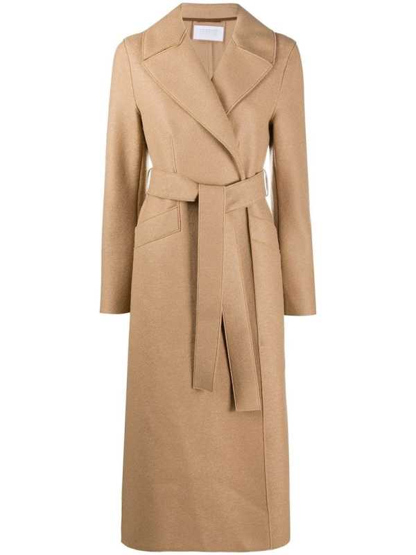 wrap-around virgin wool coat