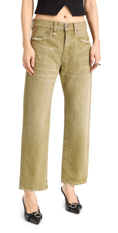 R13 Boyfriend Jeans Moss Green