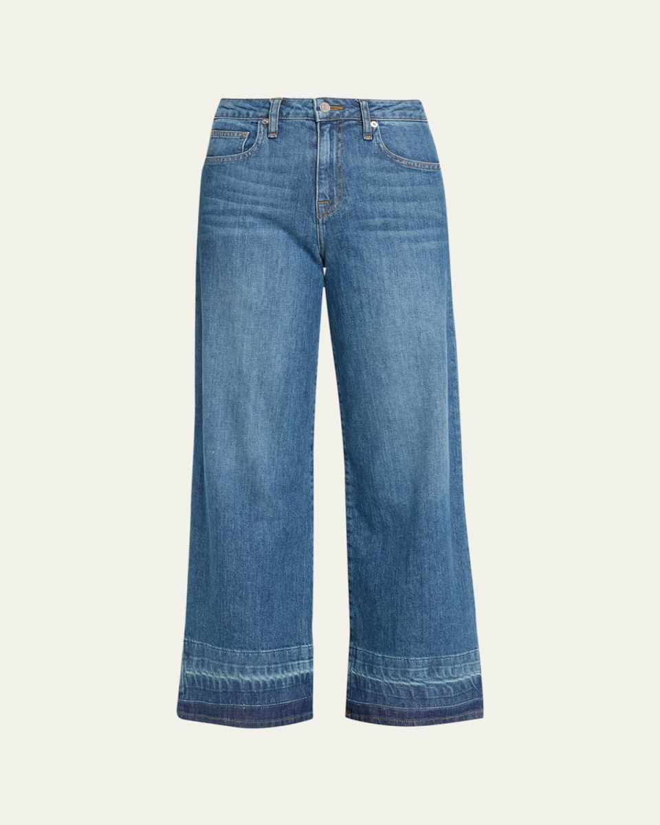 Jude Mid-Rise Cropped Wide-Leg Denim Jeans
