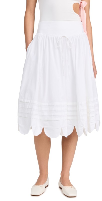 Sandy Liang Moretz Skirt White