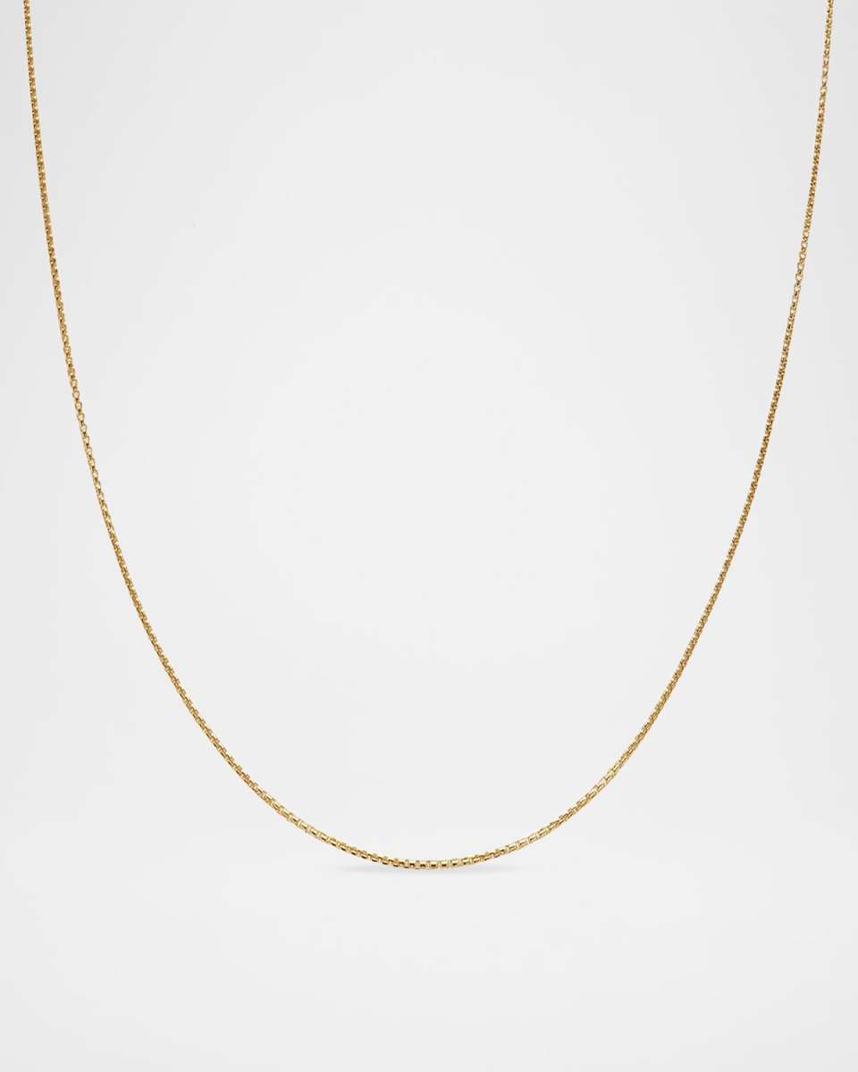 Box Chain Necklace in 18K Yellow Gold, 1.25mm