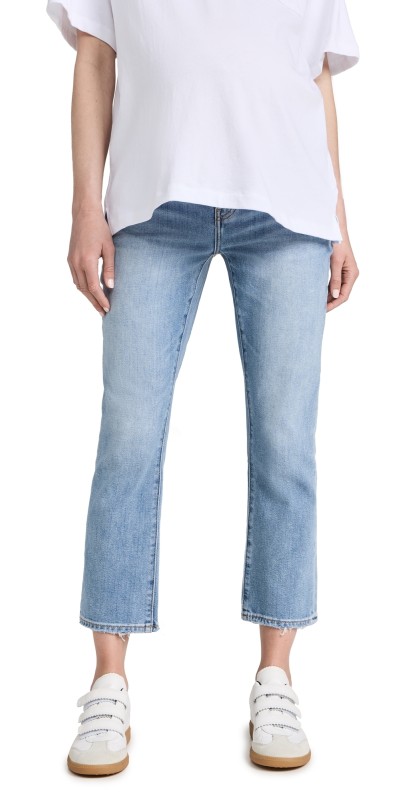 HATCH The Crop Maternity Jeans Light Wash