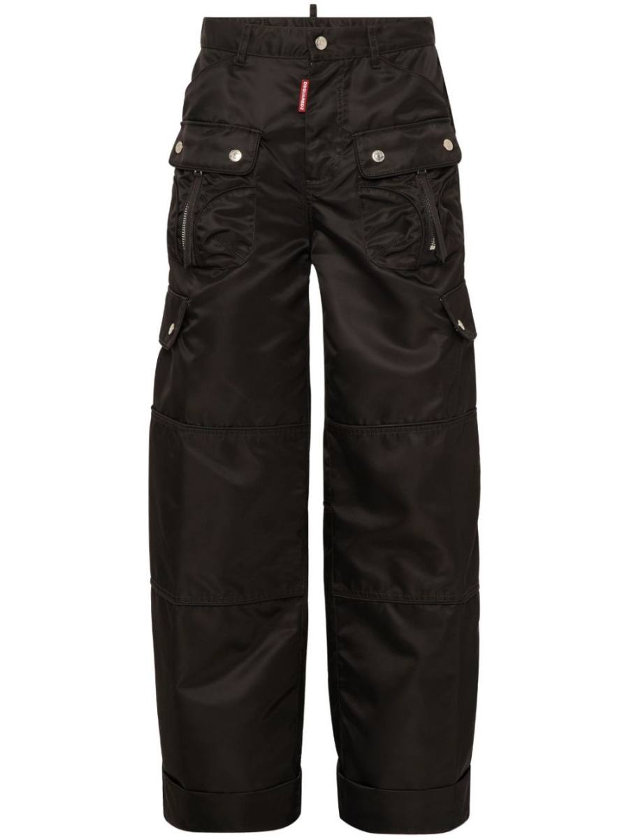 satin cargo trousers