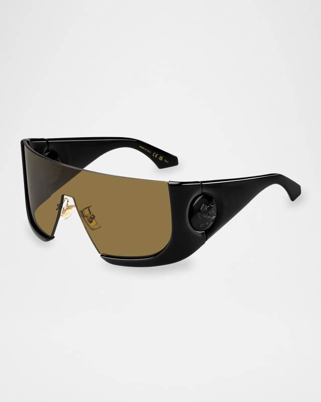 Etromacaron Semi-Rimless Plastic Shield Sunglasses