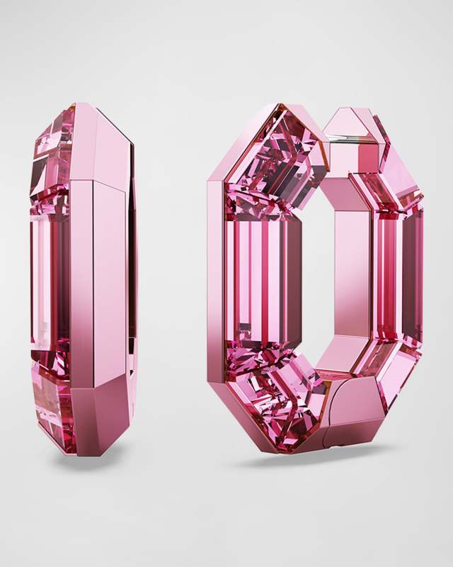 Lucent Hoop Earrings, Pink