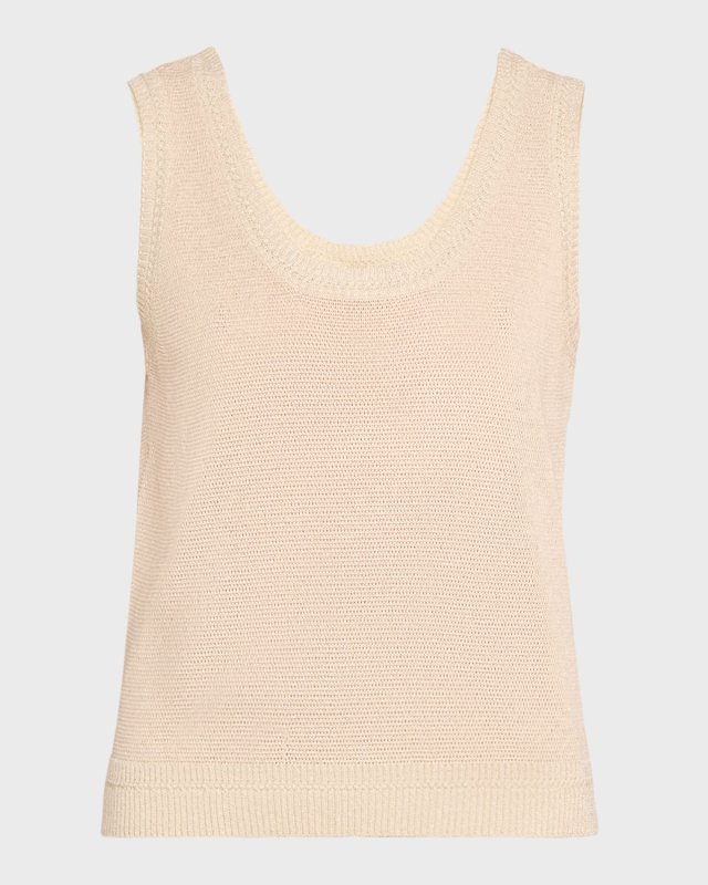 Heidi Sleeveless Shimmer Knit Sweat