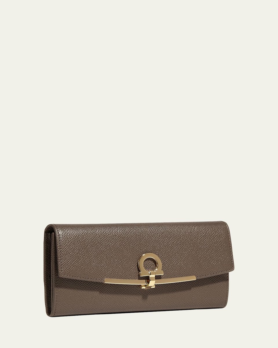 Icona Leather Continental Wallet w/ Hanging ID Tag