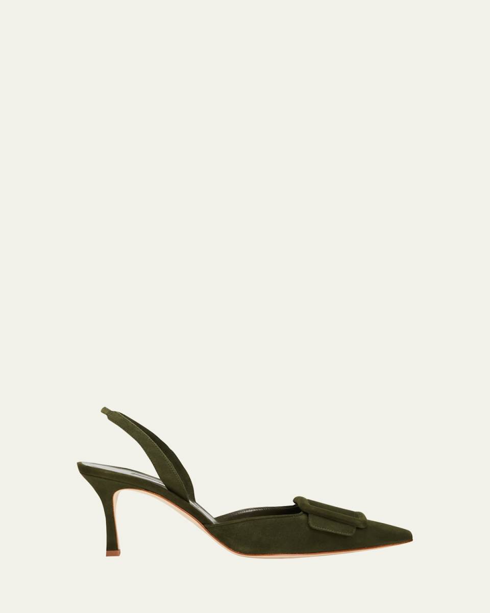 Maysli Suede Bow Slingback Pumps