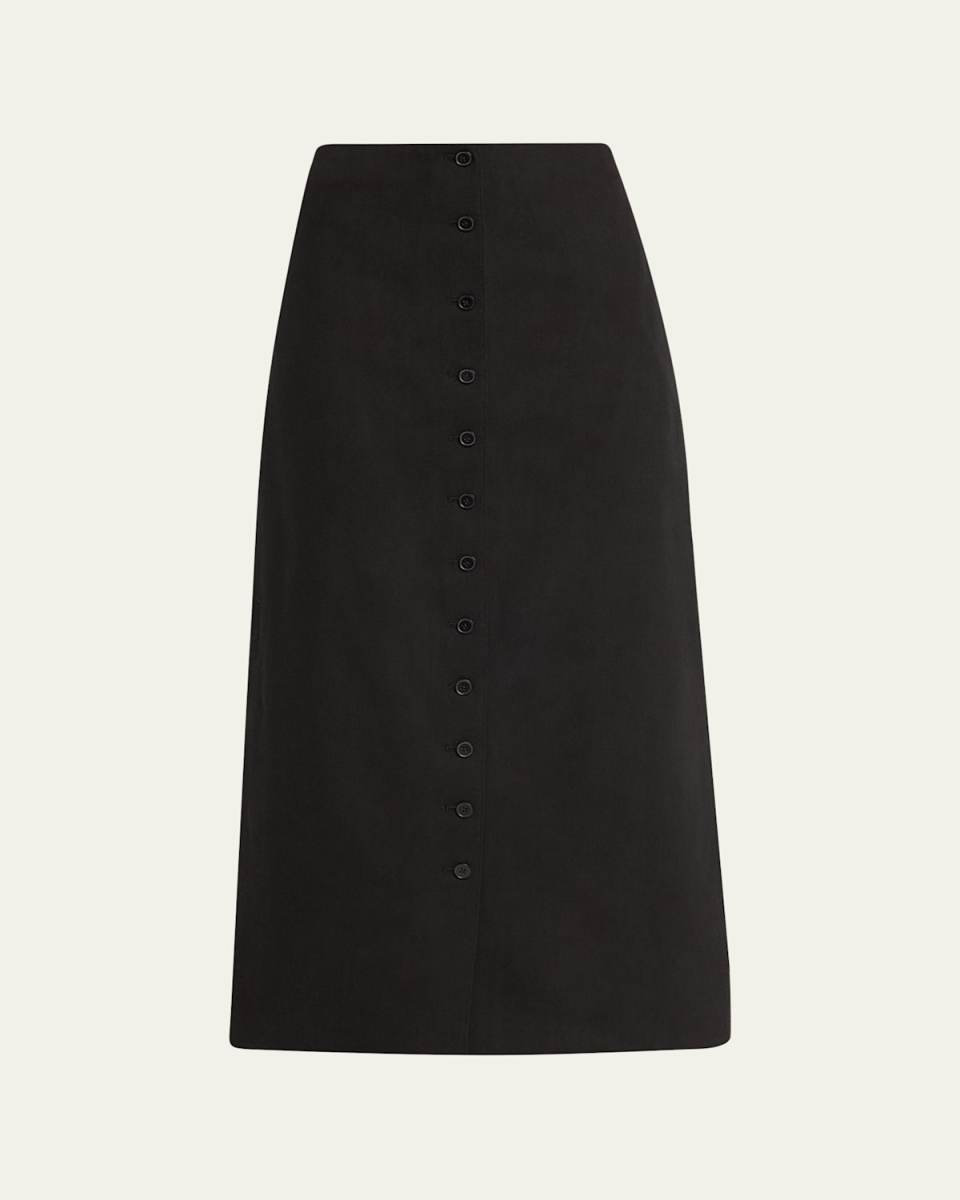 Buttoned Midi Skirt