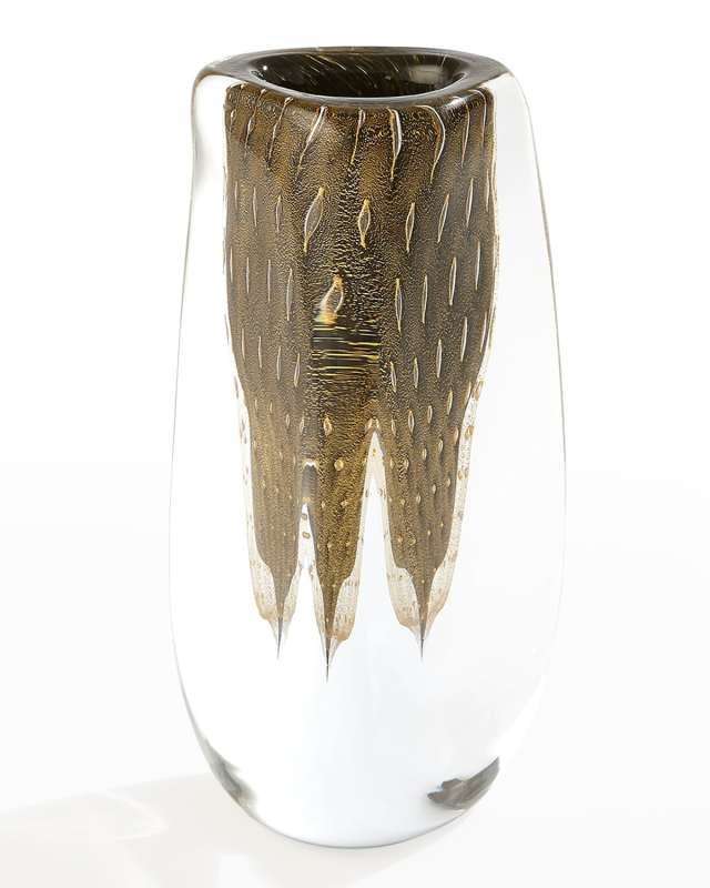 Triangular Bubbled Vase