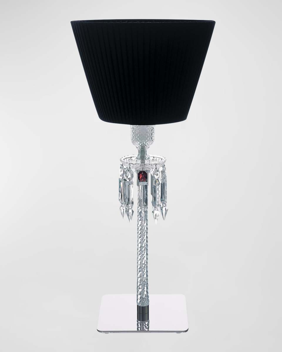 Torch Crystal Desk Lamp with Black Shade