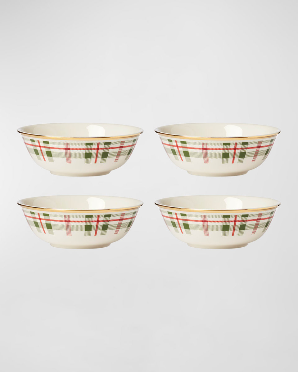 Holiday Plaid All-Purpose Bowls, Set of 4