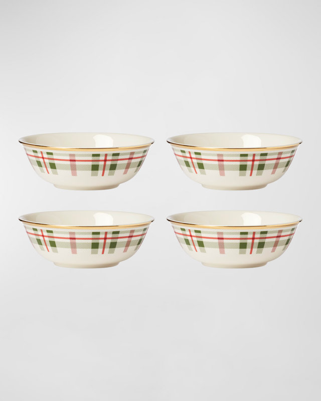Holiday Plaid All-Purpose Bowls, Set of 4