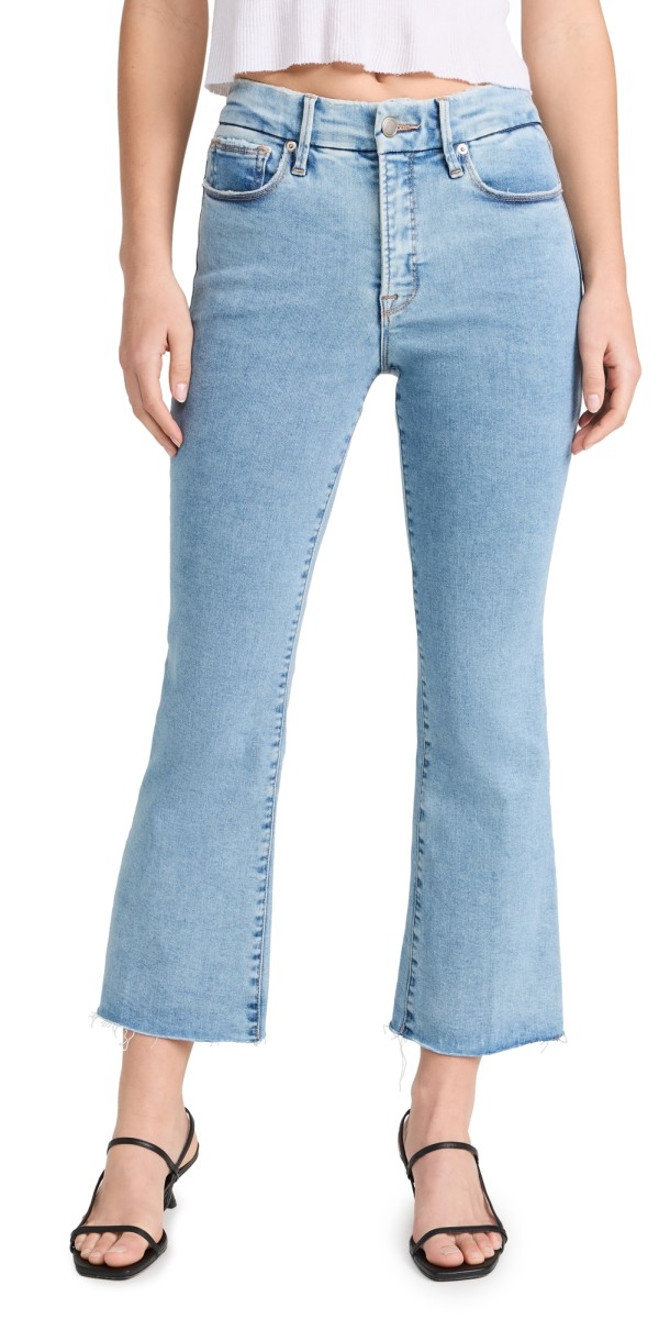 Good American Good Legs Crop Mini Boot Jeans Blue67