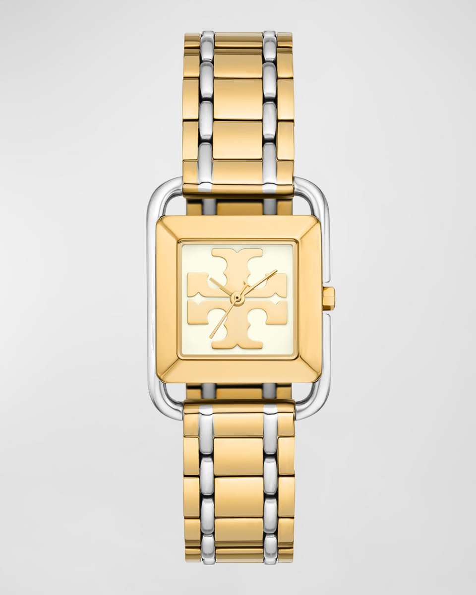 The Miller Two-Tone Stainless Steel Square Bracelet Watch