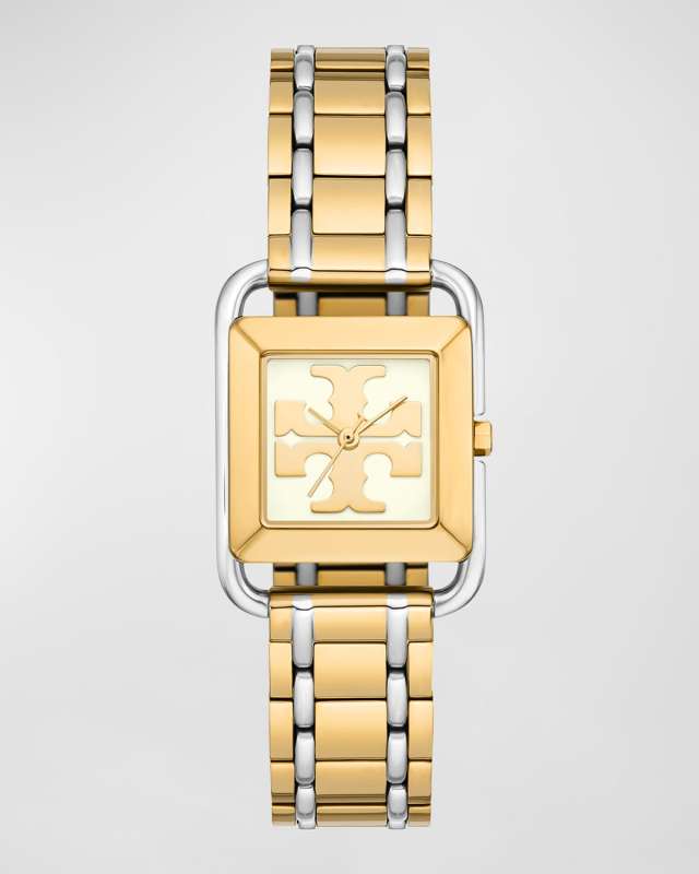 The Miller Two-Tone Stainless Steel Square Bracelet Watch