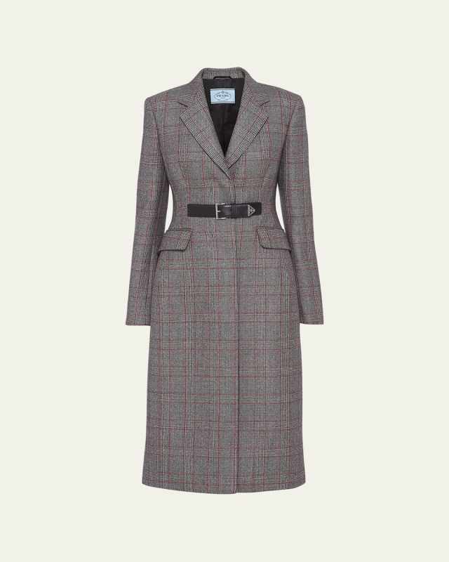 Galles Wool Coat with Leather Belt