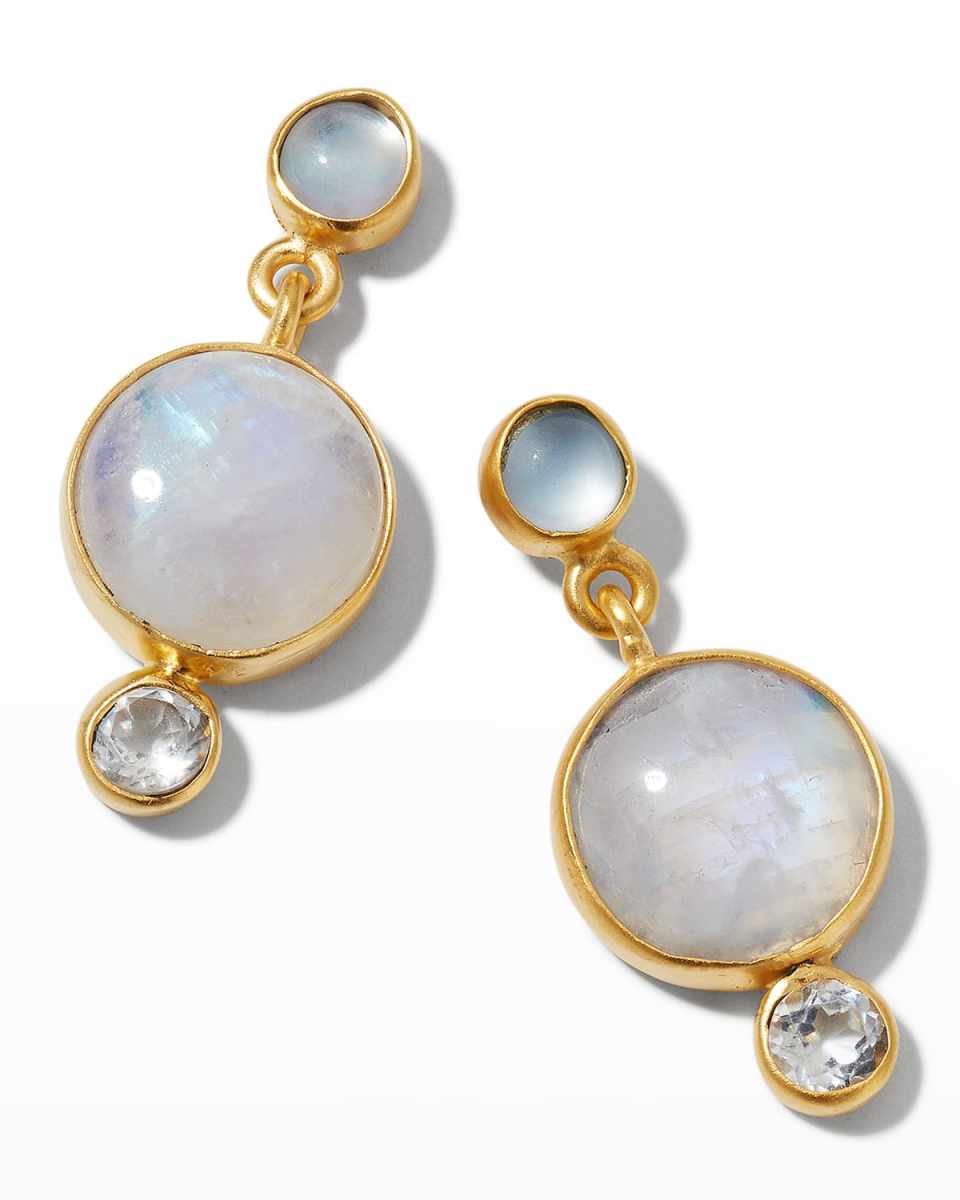 Moonstone Trifecta Earrings