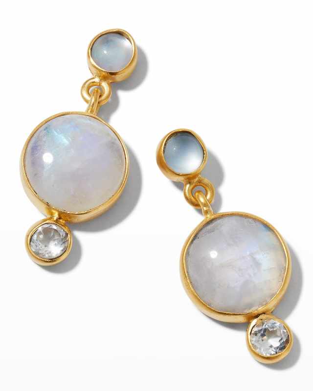 Moonstone Trifecta Earrings