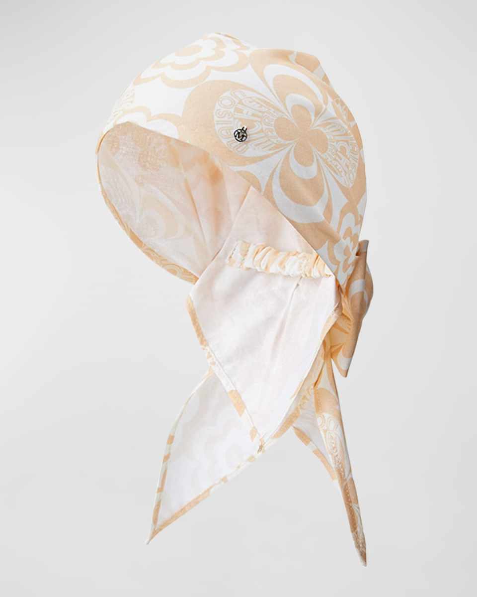 Irina Flower-Print Cotton Turban