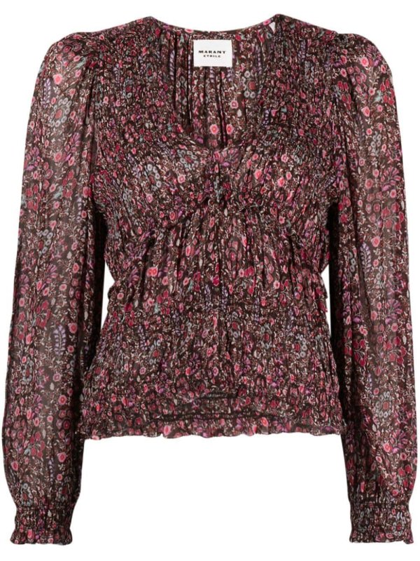 Nibel floral-print blouse