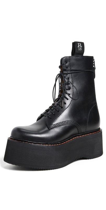 R13 Combat Stack Boots Black