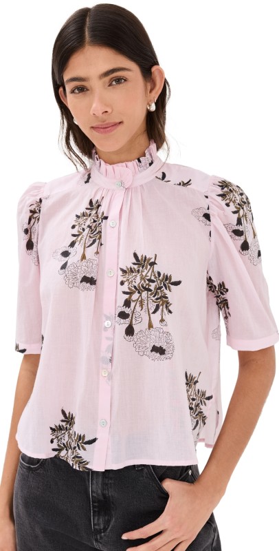 Alix of Bohemia Winnie Anemone Bloom Shirt Pink