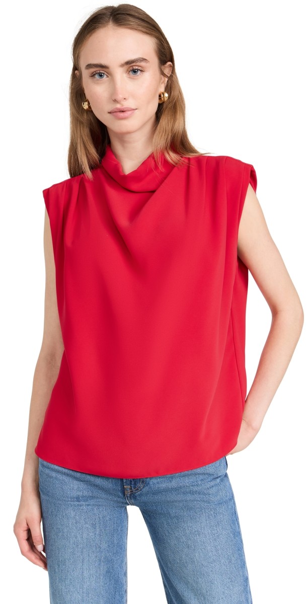 Amanda Uprichardleeveless Fabienne Top Red