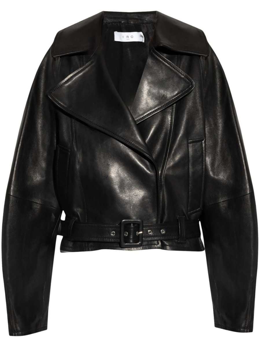 Yuria leather biker jacket