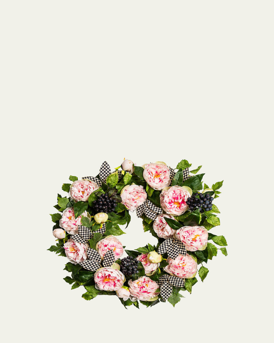 23" Peony Wreath