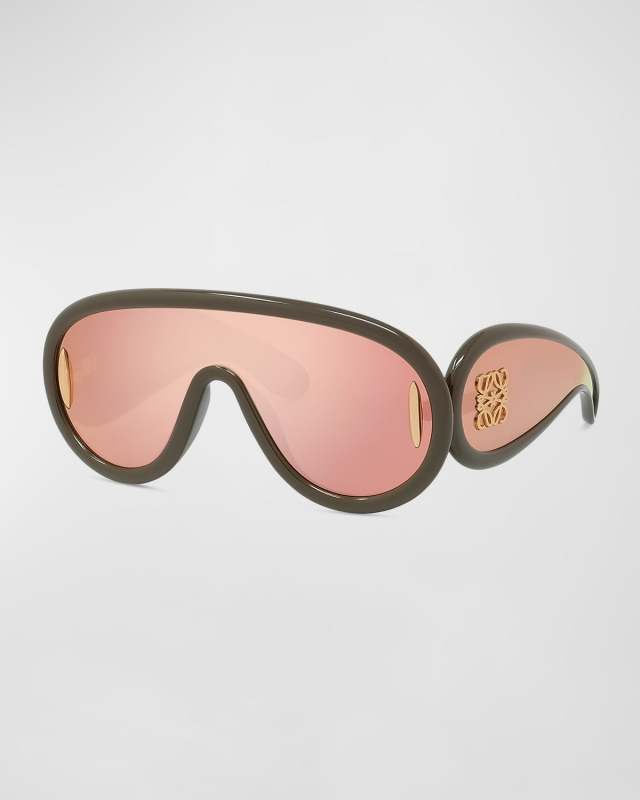 Mirror Acetate Shield Sunglasses