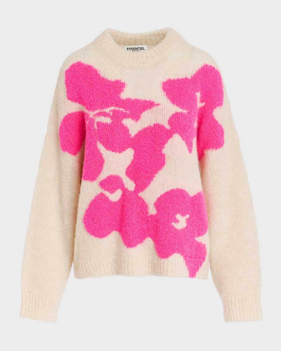 Garcon Floral Intarsia Knit Sweater