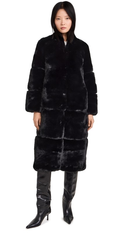 Apparis Sylke Long Coat Noir