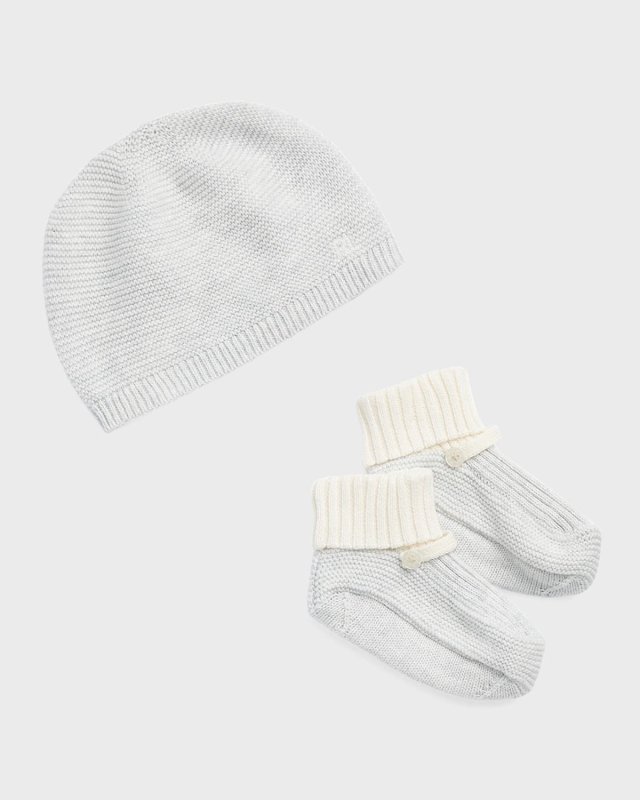 Kid's Hat And Booties Set, Size Newborn-9