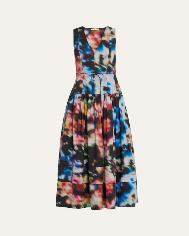 Kiran V-Neck Midi Dress