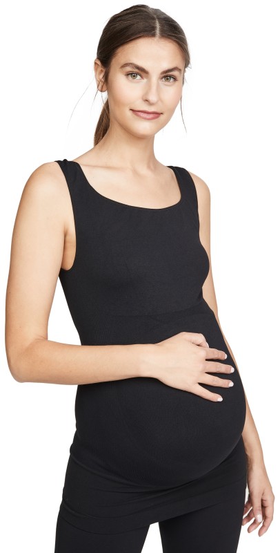 BLANQI Maternity Belly Support Tank Top Deepest Black