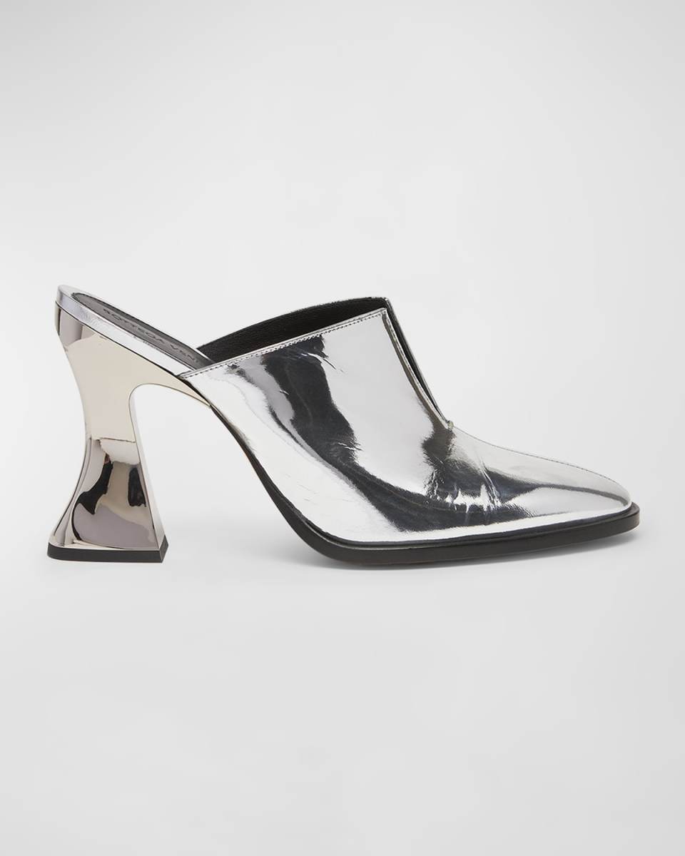 Cha Cha Metallic Leather Mules