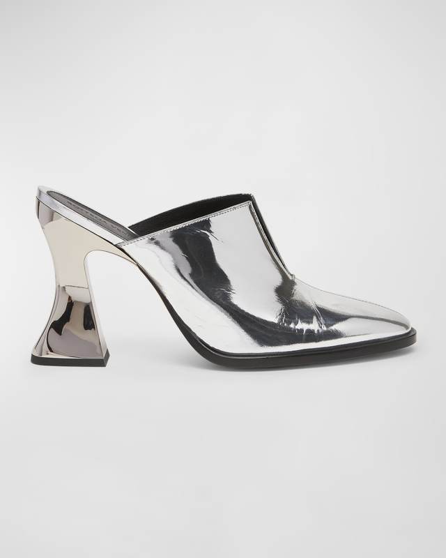 Cha Cha Metallic Leather Mules