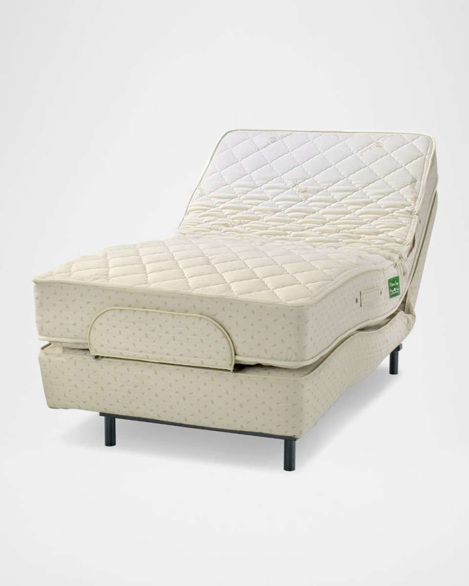 Nature Luxe Ultra Plush Latex Quilt-Top Mattress w/Adjustable Bed Bas