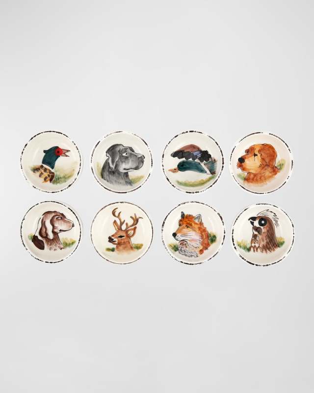 Wildlife Assorted Condiment Bowls, Set of 8