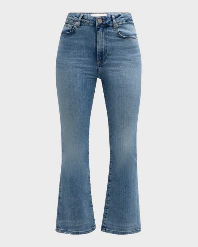 Le Crop Mini Boot Worn Fray Jeans