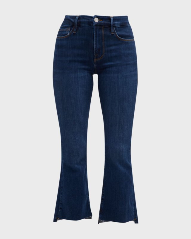 Le Crop Mini Boot Raw Stagger Jeans