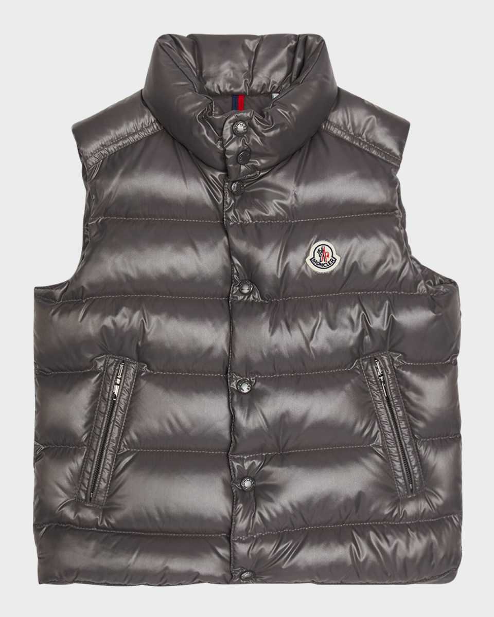 Boy's Tib Logo Quilted Vest, Size 4-