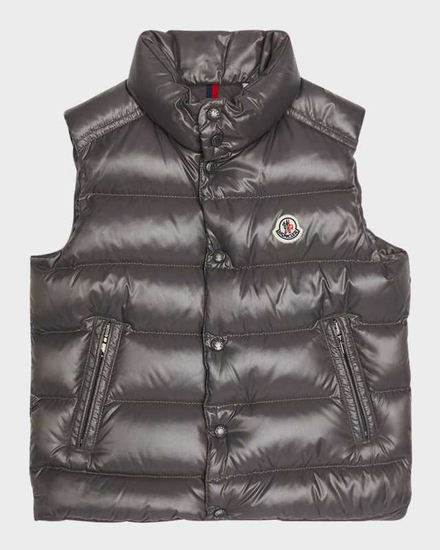 Boy's Tib Logo Quilted Vest, Size 4-