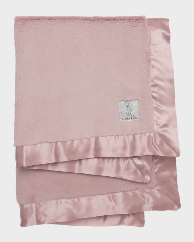 Luxe Solid Plush Baby Blanket w/ Satin Border
