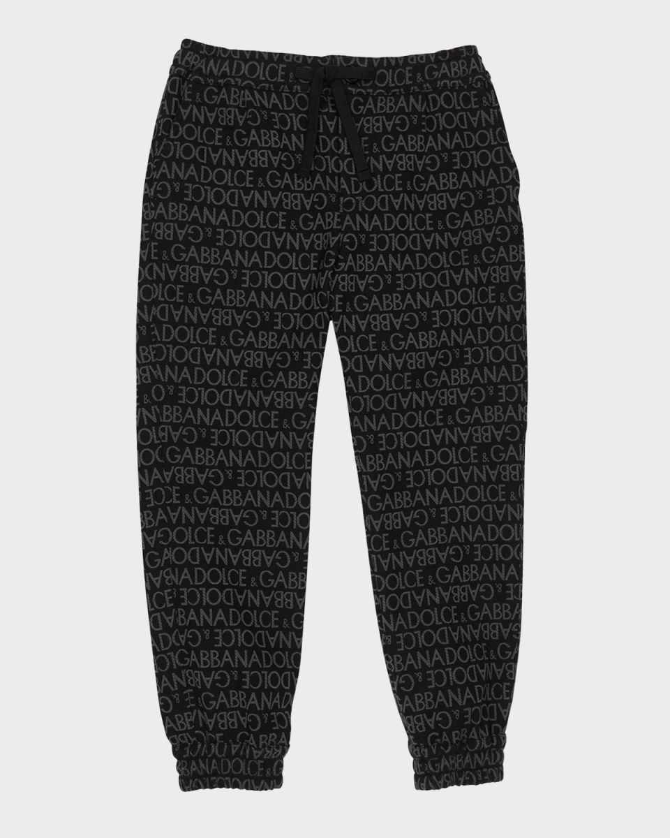 Boy's Repeated Logo-Print Joggers, Size 4-