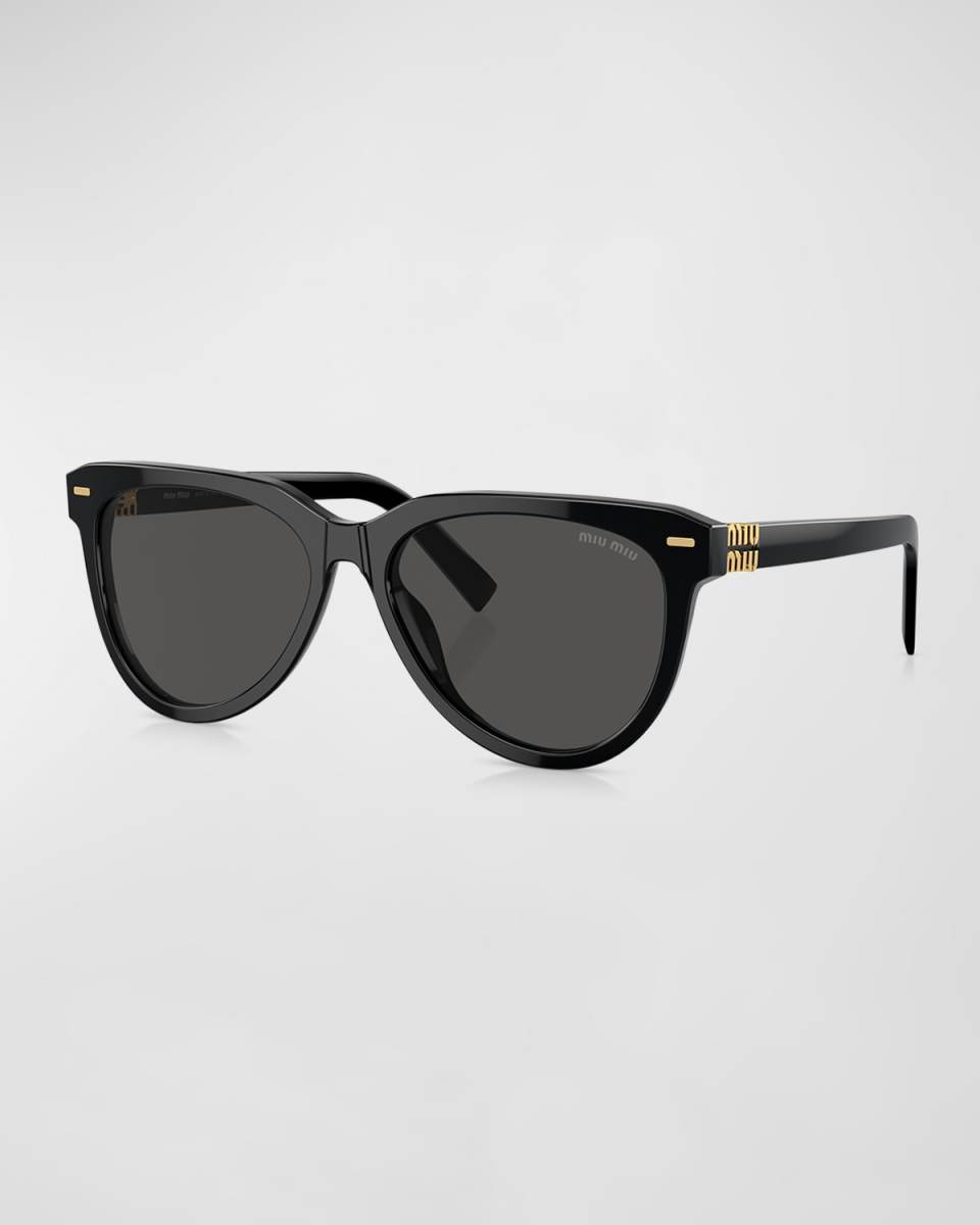 Sleek Acetate Round Sunglasses