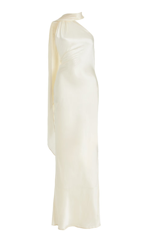 BEARE PARK Tie-Detailed Silk Georgette Maxi Dress