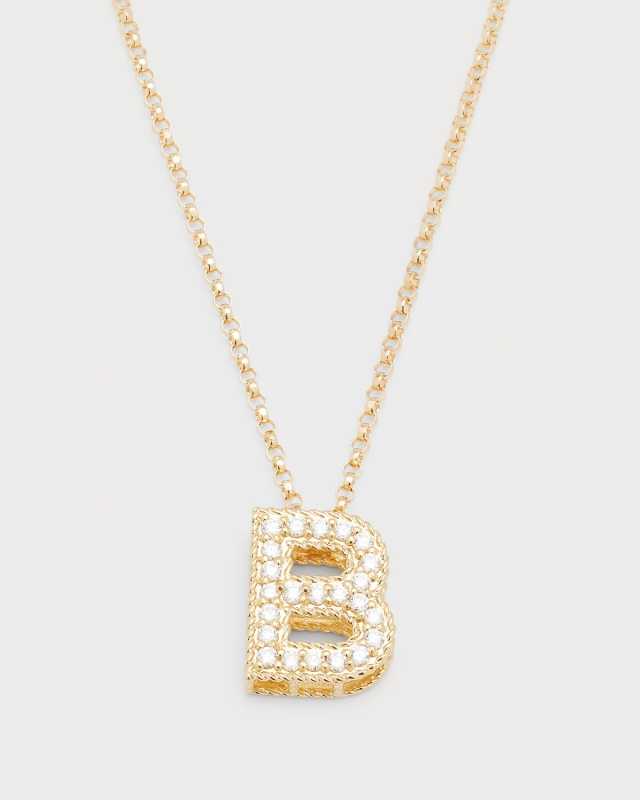18k Diamond Princess Letter Necklace